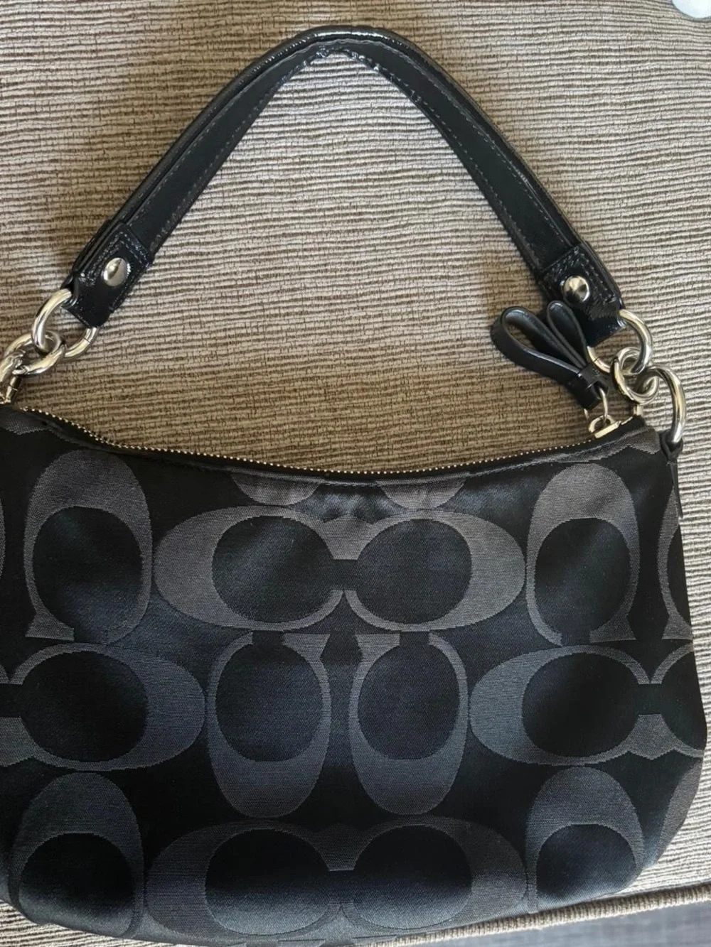 Y2K Coach Poppy Purse w/ Silver Accents & Heart Charm